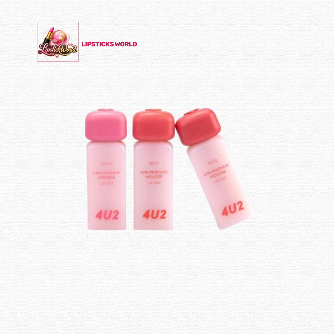 Son Tint Lì Thuần Chay, Mềm Mịn, Lâu Trôi 4U2 Girlfriends' Mousse Lip Tint 3g